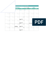 Plantilla Excel Calendario Mensual Trabajo