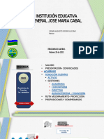 Presentación de Rendición de Cuentas - Segundo Semestre 2021 - IE General José María Cabal