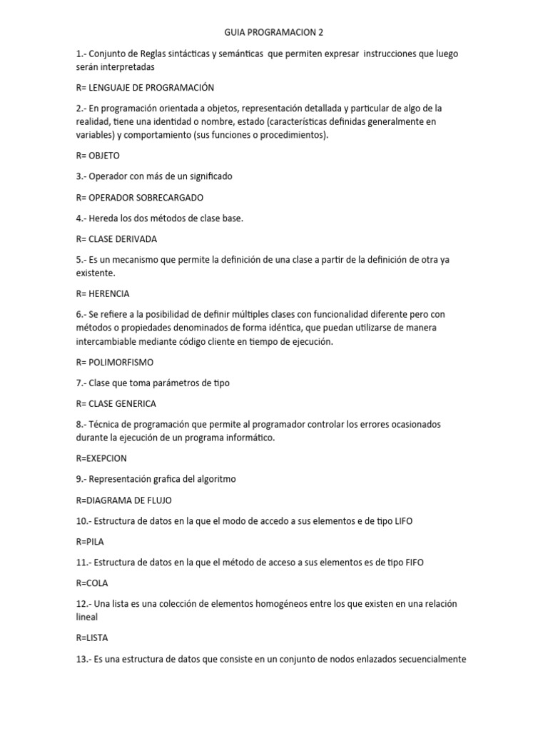 Glosario de Términos de Programación | PDF | Lenguaje de programación ...