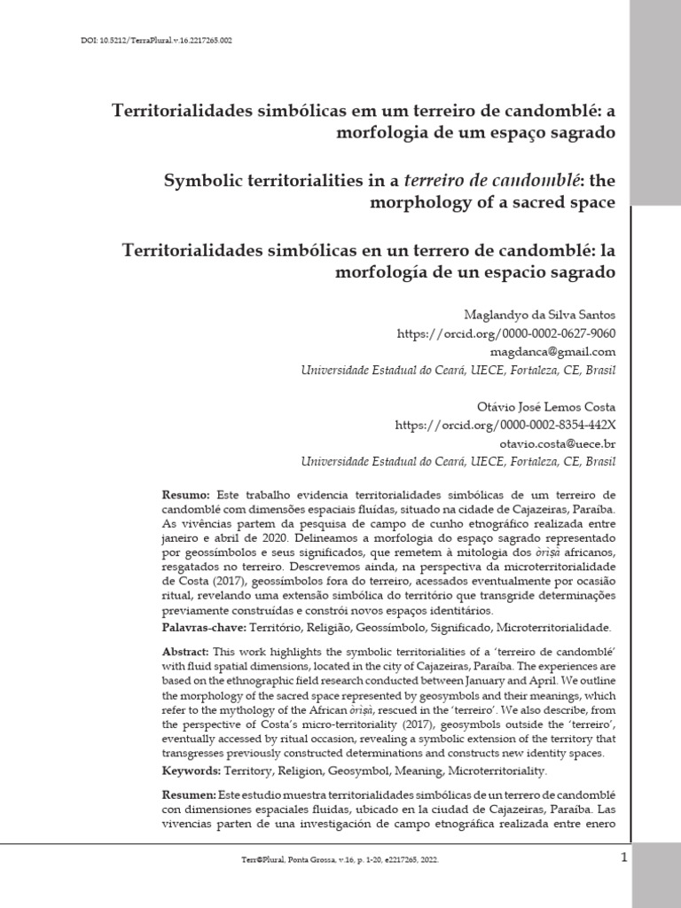 Rsmoro, A-02 E2217265 Territorialidades Simbólicas | PDF | Geografia ...