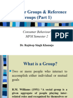 Consumer Groups & Reference Groups (Part 1)