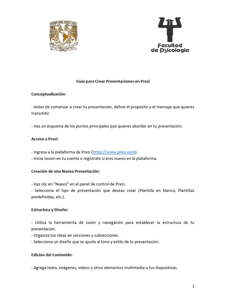Guía para Crear Presentaciones en Prezi | PDF | Multimedia | Informática