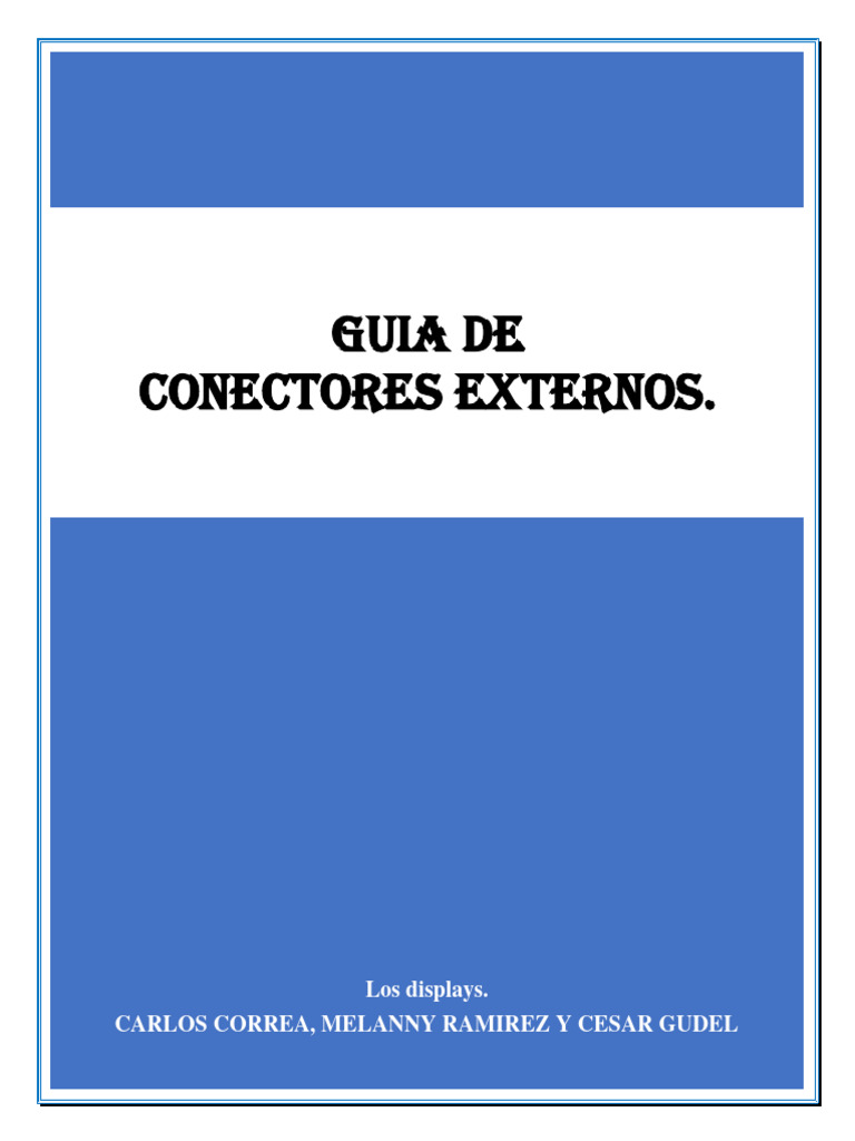 Guía de Conectores Externos USB y Más | PDF | USB | Hdmi