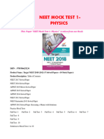 Disha Publication NEET Mock Test 1 Physics. CB1198675309