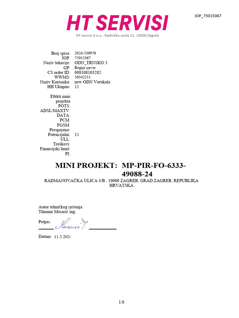 Ugovor o Poslovno Tehničkoj Suradnji | PDF
