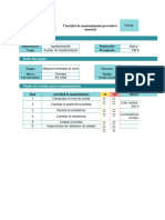 Ejemplo de Checklist de Mantenimiento