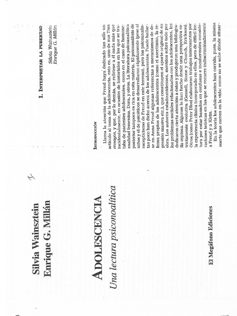 Wainstein y Millan - Cap1 - Interpretar La Pubertad | PDF