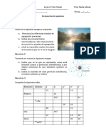 Evaluación de Química9no - Cop3