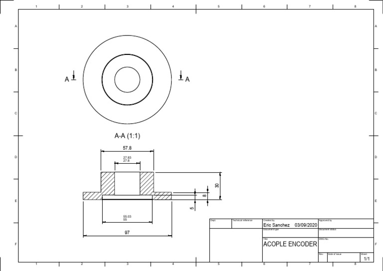 ACOPLE ENCODER Drawing v1 | PDF
