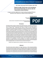 Herramienta Digital Google Classroom en La Enseñanza Aprendizaje de Ciencias Naturales en Noveno Año de Educación General Básica