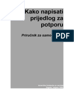 Kako Napisati Prijedlog Za Potporu Prirucnik Za Samo Ucenje