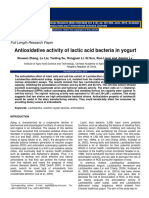 Antioxidative Activity of Lactic Acid Bacteria in Yogurt