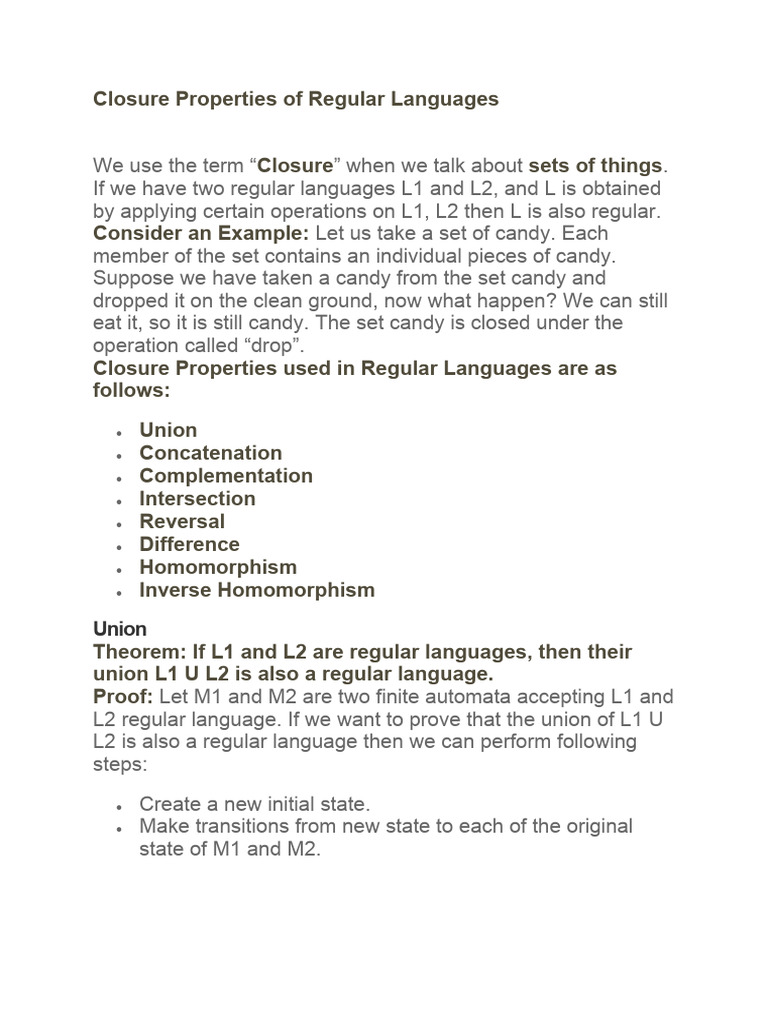 19-Closure Properties of Regular Languages-22-02-2024 | PDF ...