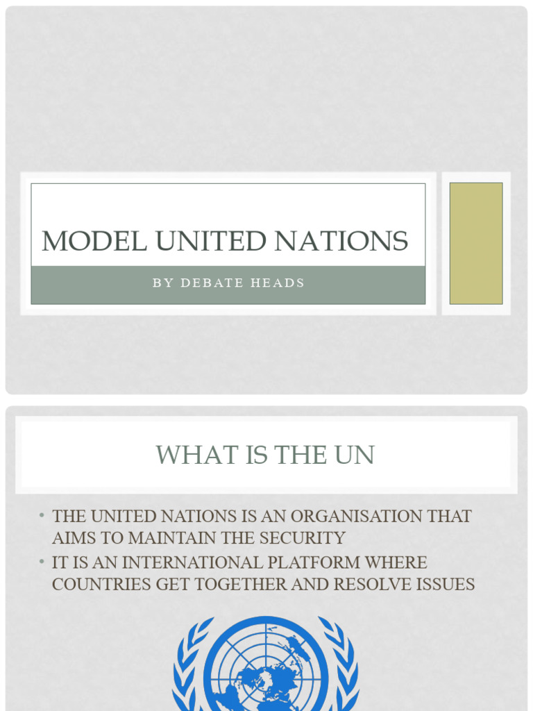 Model United Nations: by Debate Heads | PDF