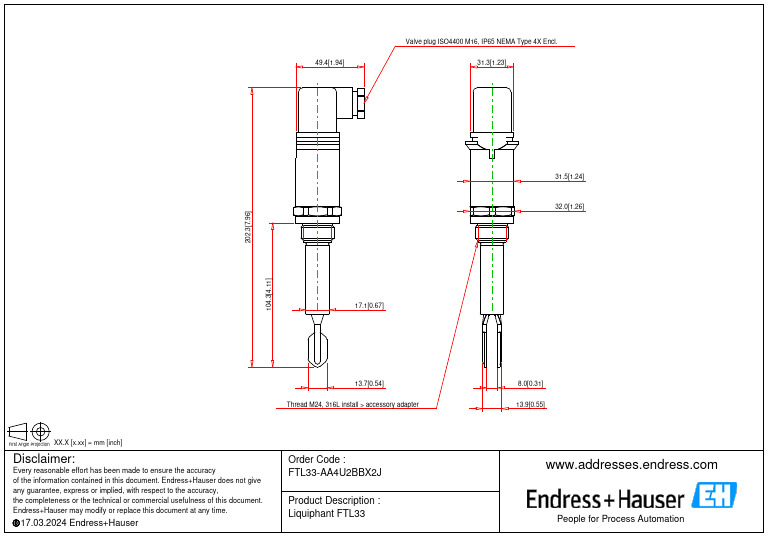 Liquiphant FTL33 Product Overview | PDF
