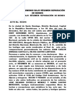 Matrimonio Bajo Regimen Separacion de Bienes