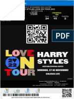 Entrada Harry Styles Love On Tour 2022 27-11-22 Daniela Mendivelso