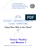 CEC315 - Introduction To Cloud Computing - Module 1