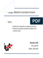 Codage Detection Et Correction D Erreur