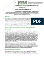 School Gardens As A Strategy For Increasing Fruit and Vegetable Consumption Spring 2010