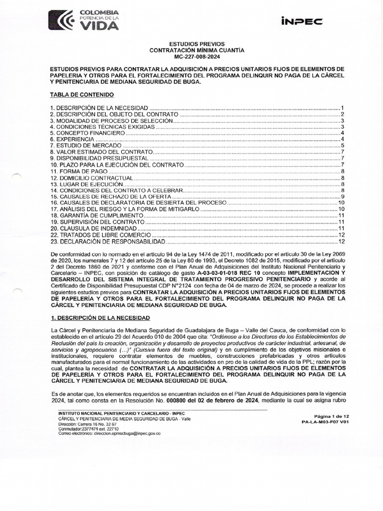 Estudios Previos | PDF