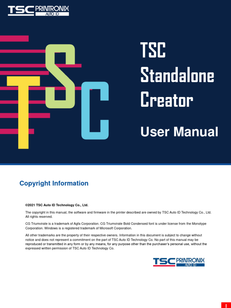 TSC Standalone Creator User Manual | PDF | Icon (Computing) | Menu ...