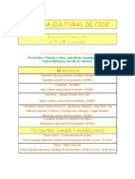 Agenda Cultural 7-13 Nov