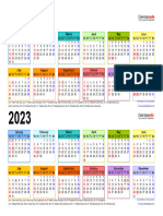 Two Year Calendar 2022 2023 Landscape Linear Multi Colored