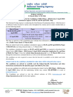 Public Notice For Release of Admit Card For Jee Main 2024 Session 2