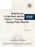 2020-02-07 Book Review-A Look Back and Forward at Turkeys Strategic Depth (Kaya)