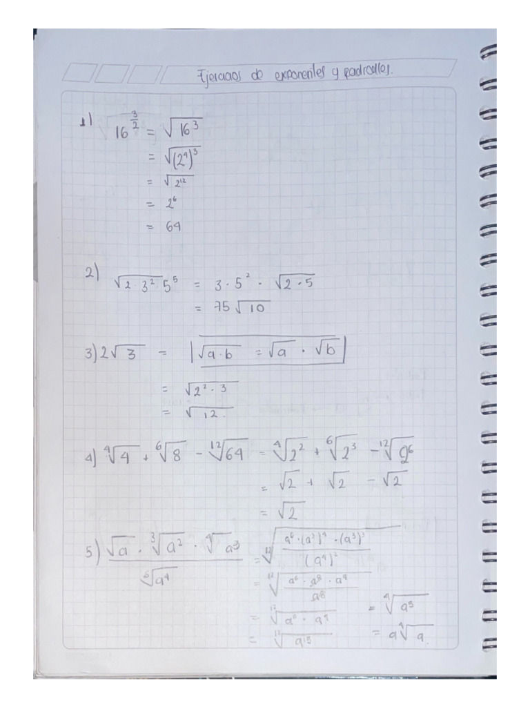 Ejercicios Radicales Pdf