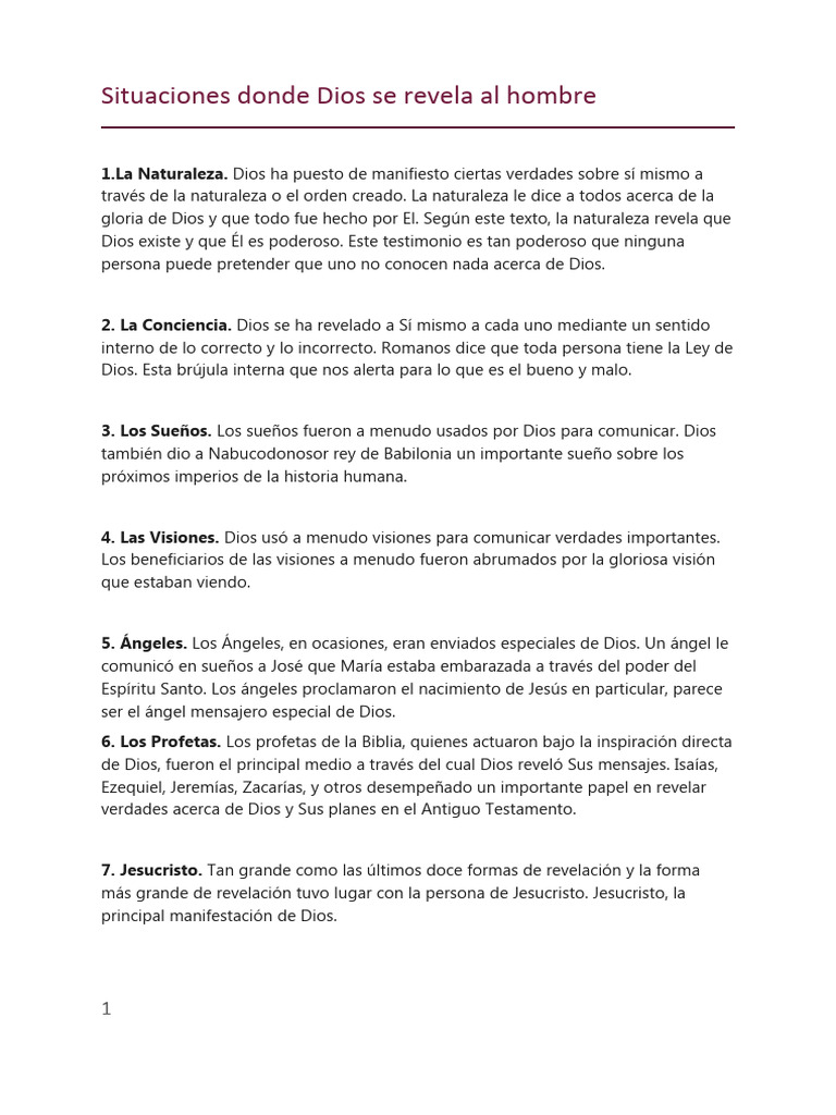 Formas en que Dios se revela al hombre | PDF | Dios | Profeta
