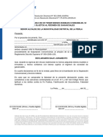 Declaración Jurada de No Tener Bienes Muebles e Inmuebles Ni Bienes Sujetos Al Régimen de Gananciales