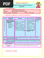 S2 Matematica Nos Ubicamos en El Espacio Utilizando Las Expresiones Derecha - Izquierda - Lunes 01
