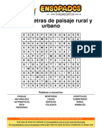 Sopa de Letras de Paisaje Rural y Urbano