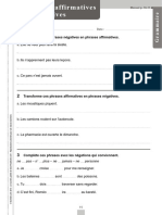 3E - Phrases Affirmatives Et Negatives