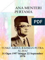 Perdana Menteri Pertama: 31 Ogos 1957 Hingga 22 September 1970