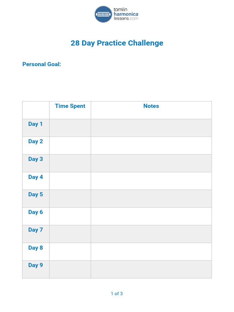 28 Day Practice Challenge | PDF