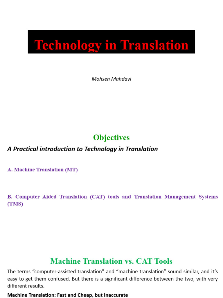 Translation Technology | PDF | Translations | Computing