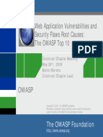 OWASP Top 10 and Security Flaws Root Causes Cincy May 26 09 Final