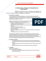 Consigna Proyecto Final - Técnicas e Instrumentos de Investigación