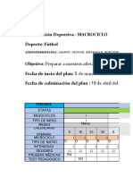 Planes de Entrenamiento - Fútbol