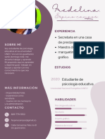 Curriculum Vitae CV Personalizable Boho Femenino Profesional Formas Creativ - 20240324 - 081041 - 0000