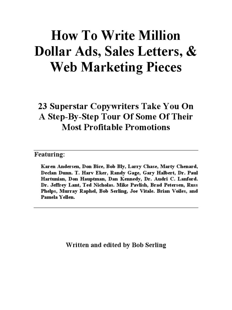 Million Dollar Ads Course (372 Pages) | PDF | Sales | Advertising