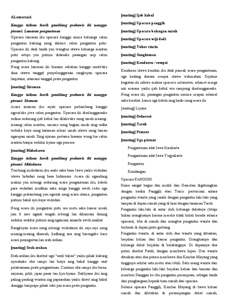 Contoh Pidato Melamar Wanita Bahasa Jawa Kumpulan Referensi Teks Pidato