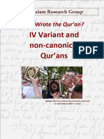 Who Wrote The Quran 4. Variant Qurans 3