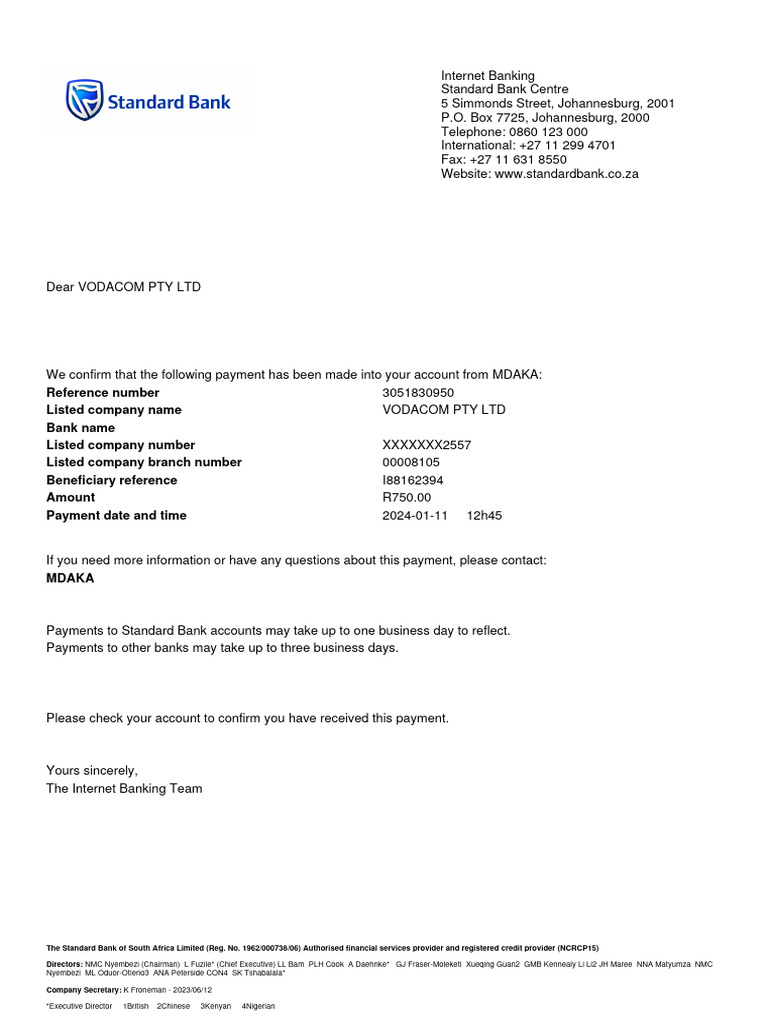 C Form Reference Number