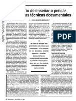 El Desafío de Enseñar A Pensar Mediante Las Técnicas Documentales