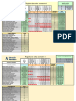 Registro de Notas - Primer Grado Palpa