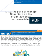 Criterios para El Manejo Financiero de Las Organizaciones Empresariales y Siatemas de Costeo